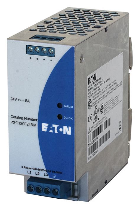 EATON DC Power Supply, Style: Switching, Mounting: DIN Rail - 31HL48|PSG120F24RM - Grainger