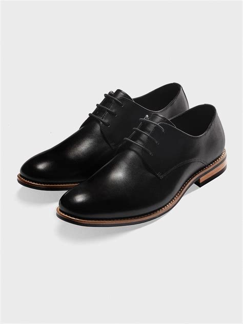 Black Leather Wood Sole | Black leather shoes, Black shoes men, Mens black dress shoes