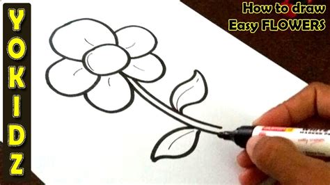 Flower Drawing Easy | Best Flower Site