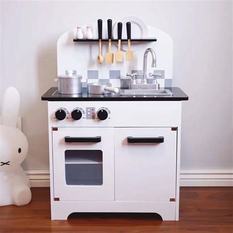 Big Size Wooden Toy Kitchen Pretend Toy Wooden Hearth with Kitchen ...