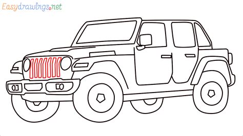 How To Draw Jeep Wrangler Step by Step - [18 Easy Phase]