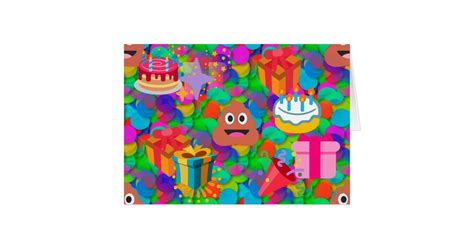 happy birthday poop emoji card | Zazzle