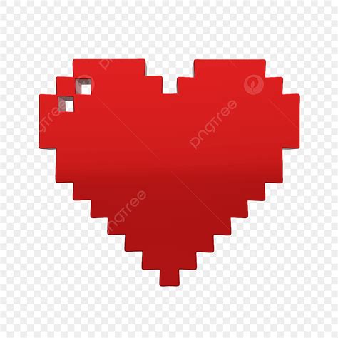 Bit Clipart Transparent PNG Hd, 3d 8 Bit Red Heart, 3d, Red, Heart PNG Image For Free Download