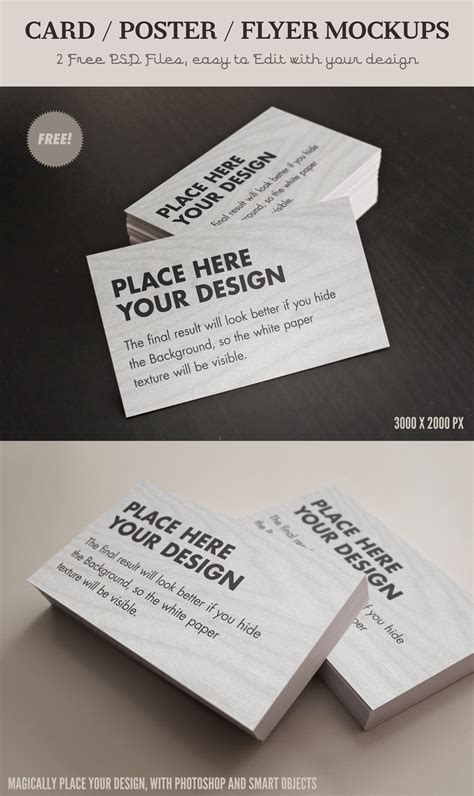 Free Card/Poster/ Flyer MockUp PSD – Free PSD,Vector,Icons