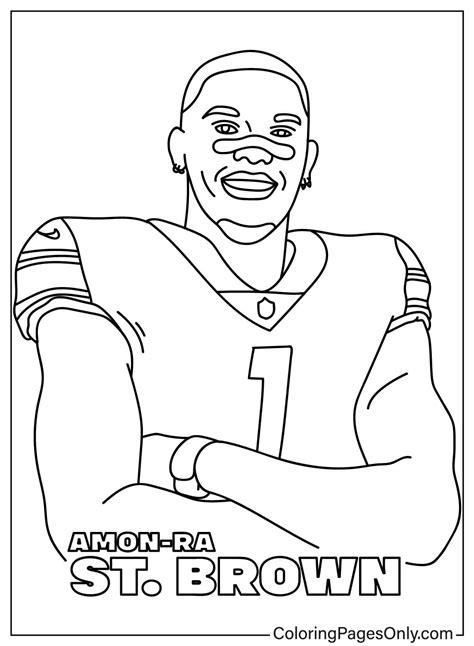 Amon-Ra St. Brown Coloring Page - Free Printable Coloring Pages