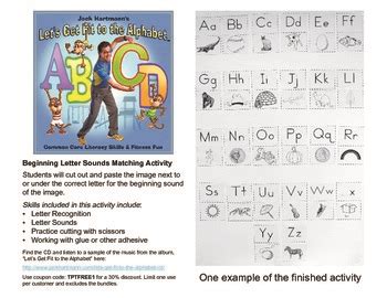 Jack Hartmann Free Beginning Letter Sounds Matching Activity by Jack Hartmann