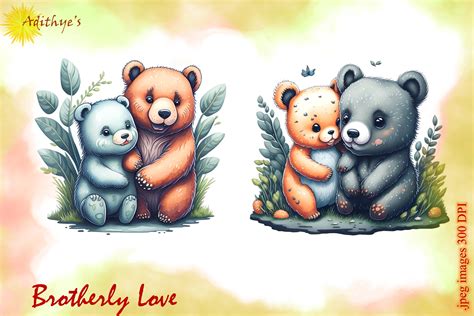 Brotherly Love - Sublimation Clipart Graphic by Adithye's · Creative Fabrica