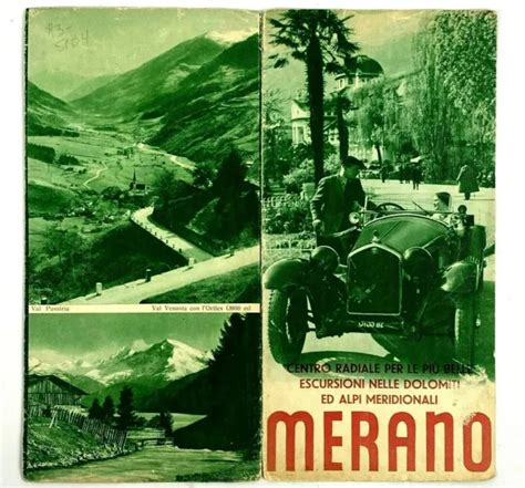 1930'S? MERANO ITALY Travel Brochure Map Alps & Dolomites Road Vintage $86.97 - PicClick