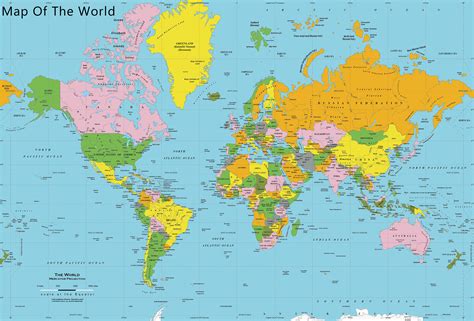 Map Of The World To Print
