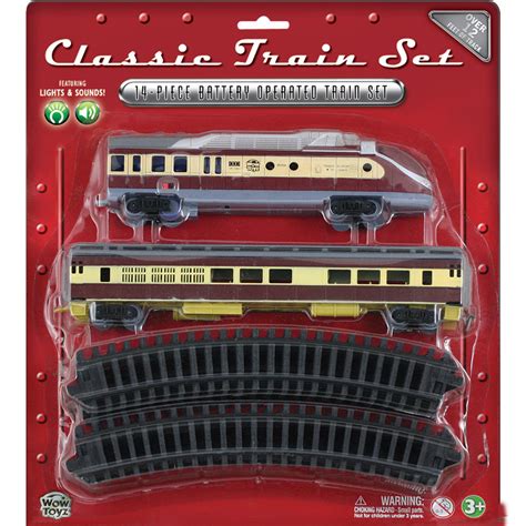 WowToyz Classic Train Set 14-piece - Diesel Engine with Passenger Car | MightyToy.com