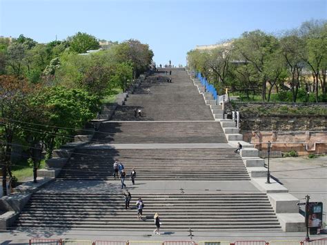 The Potemkin Stairs, is a giant stairway in Odessa, Ukraine. The stairs are considered a formal ...