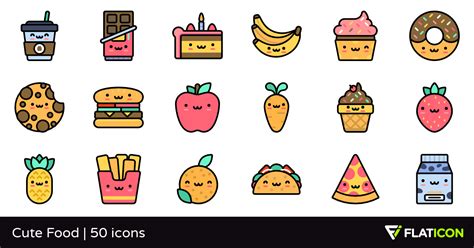 50 Free Cute Food Vector Icons by Freepik