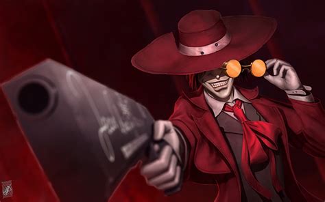 Desktop Hintergrundbilder Hellsing Pistole Fanart Alucard Anime Der