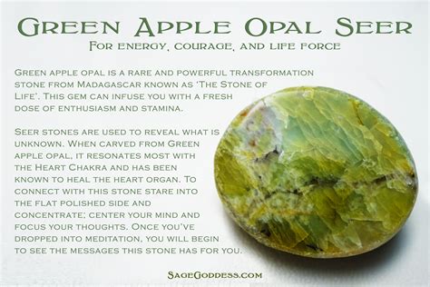 Green Apple Opal Seer Stones for messages from the “Stone of Life” | Crystals healing properties ...