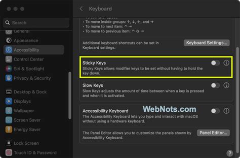 How to Use Sticky Keys in Mac? (Explained with Examples) – WebNots