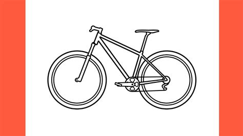 How to draw a SPORTS BICYCLE easy / drawing mountain bike step by step - YouTube