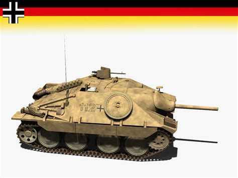 hetzer tank destroyer t 3d model