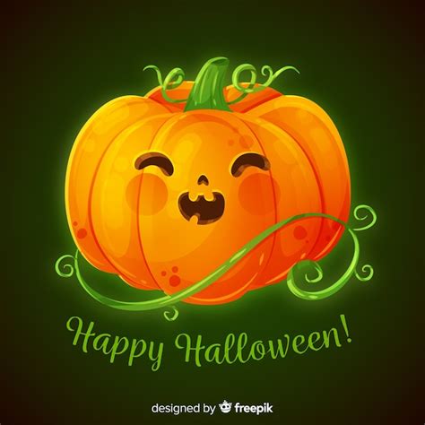 Realistic cute halloween pumpkin | Free Vector