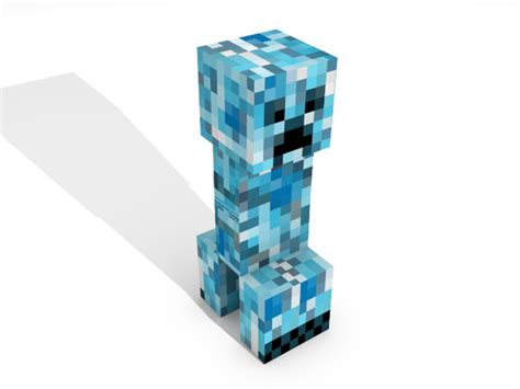 Minecraft Blue Creeper Texture