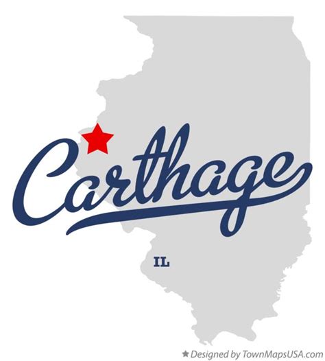 Map of Carthage, IL, Illinois