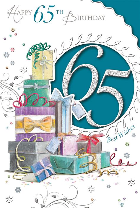 Happy 65th Birthday Open Gifts Design Celebrity Style Card - Occasion Cards