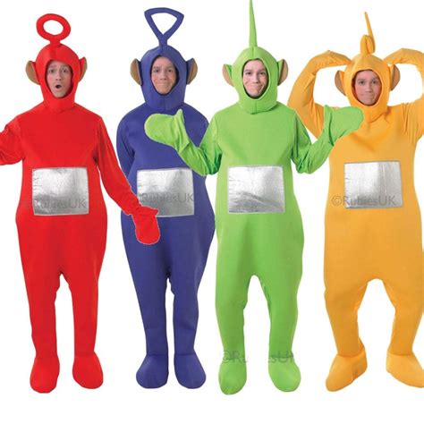 Buy All 4 Mens Ladies Adult Teletubbies Teletubby Stag Fancy Dress Costumes Outfits, STD,Multi ...