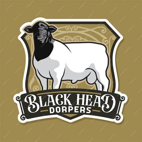 Premium Vector | Dorper sheep logo design vintage