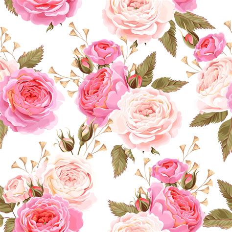 Pink Floral Vintage Minky Print