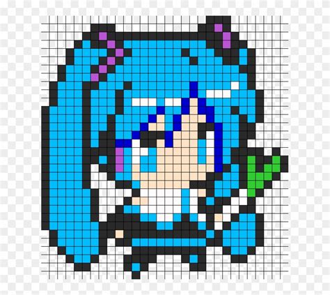 Hatsune Miku Mc Pixel Art - IMAGESEE