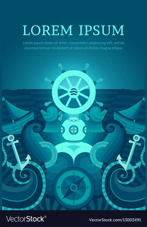 Marine background Royalty Free Vector Image - VectorStock