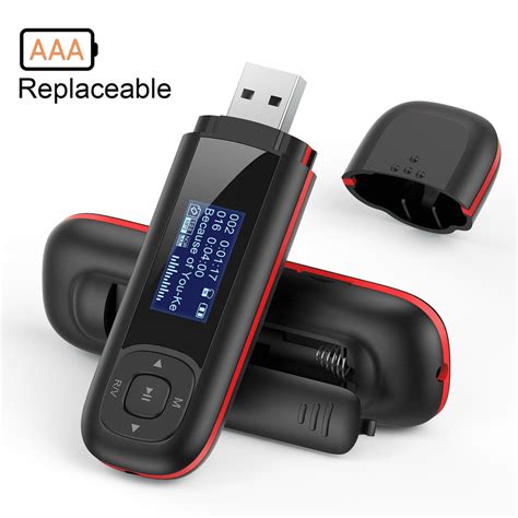 AGPTEK U3 USB Stick Mp3 Player, 8GB Music Player Supports Replaceable ...