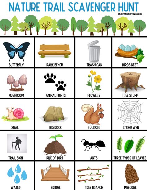 Free Printable Nature Walk Scavenger Hunt - Printable Word Searches