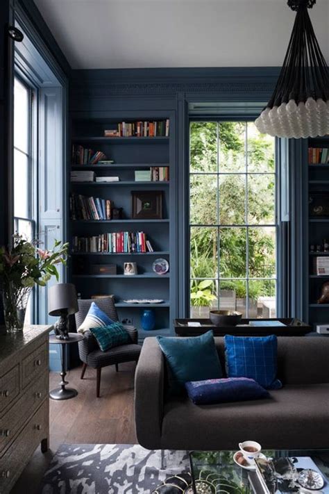 9 Interior Decor Living Rooms in Moody Blue - Interiors By Color