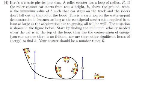 Solved: (4) Here's A Classic Physics Problem. A Roller Coa... | Chegg.com