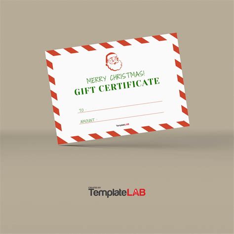 Christmas Gift Certificate Template Free