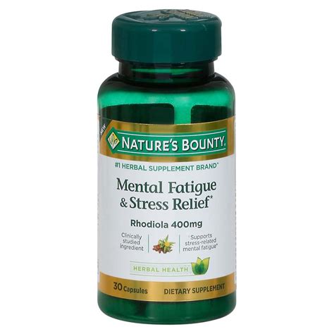 Nature's Bounty Mental Fatigue & Stress Relief Rhodiola 400mg Capsules - Shop Diet & fitness at ...