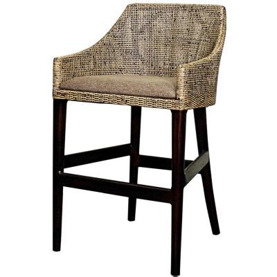 Orlanda Black Shadow Rattan Counter Stool Black Shadow Leg – Sui Generis Home Furniture