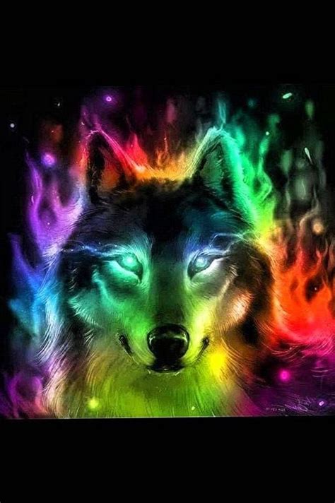 Cool Rainbow Wolf Wallpapers - www.Wolf-Wallpapers.pro