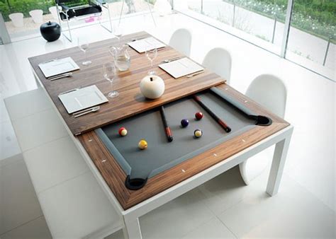 This Classy Dining Table Hides A Pool Table Underneath