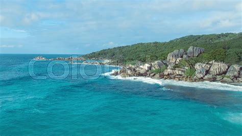 Aerial view of tropical island with ... | Stock video | Colourbox