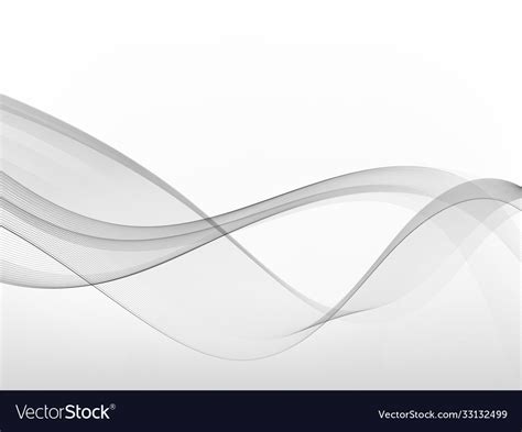 Abstract gray color wave design element grey wave Vector Image