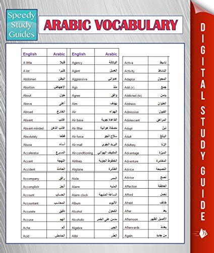 Arabic Vocabulary (Speedy Study Guides) (Learning Arabic Edition 2 ...