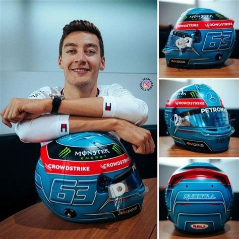 George Russell 2022 helmet in 2022 | Helmet design, Helmet, Formula one