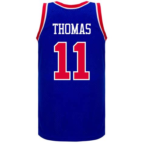 Detroit Pistons Isiah Thomas Mitchell & Ness Throwback Swingman Jersey ...