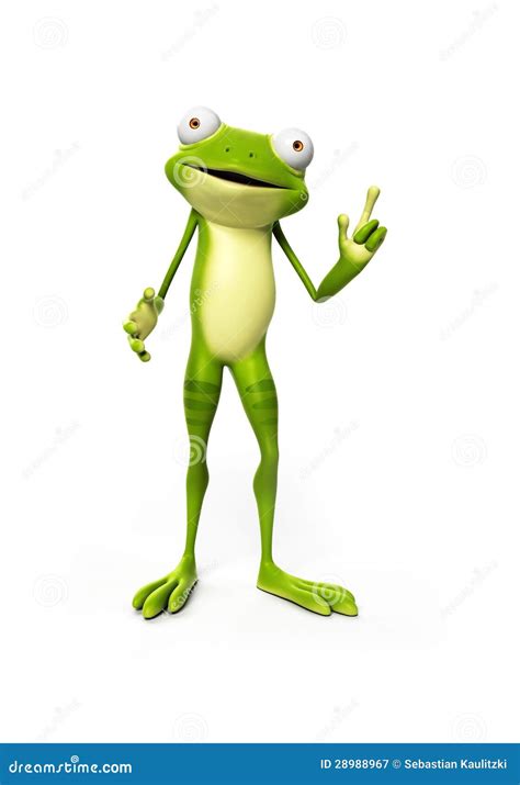 Funny frog - character stock illustration. Illustration of wildlife - 28988967