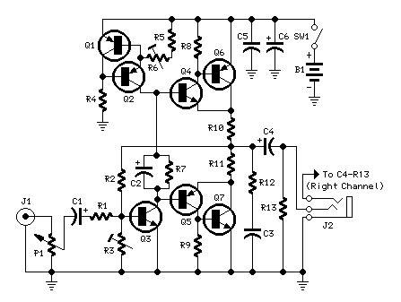 Headphone Amplifier-Battery-powered |Free electronic circuit diagrams