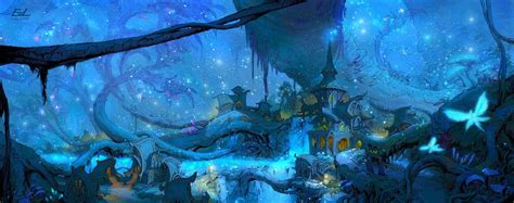 Elven Village at Night by Earl Lan : r/ImaginaryWorlds