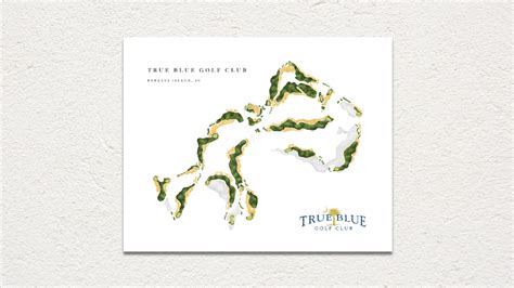 True Blue Golf Course Map by Claire W Design