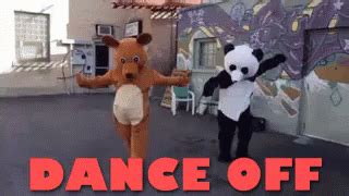 Dance Off GIF - Panda Kangaroo DanceOff - Discover & Share GIFs