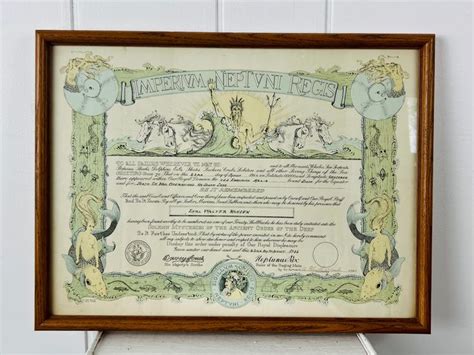 US Navy Shellback Certificate for Crossing the Equator USS - Etsy Canada